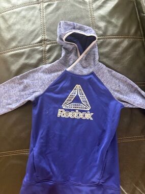 Reebok Royal Blue with Heather Gray Sleeve Hoodie